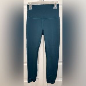 Lululemon Wunder Under High Rise Crop – Teal – Size 4